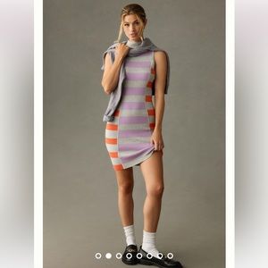 Anthropologie NWT Daily Practice Sleeveless Mock-Neck Sweater Dress Size S